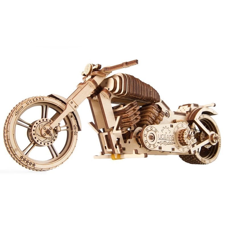 Maquette puzzle 3D en bois modèle mécanique Moto VM-02