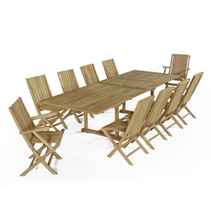 Salon de jardin en teck bornéo 10 places