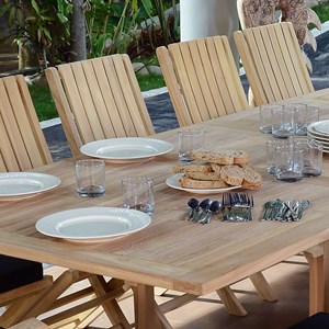 Salon de jardin en teck malaga 12 places