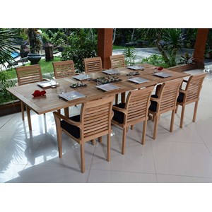 Salon de jardin en teck alifax 8 places