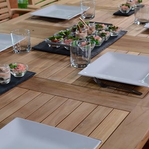 Salon de jardin teck alifax 8 places