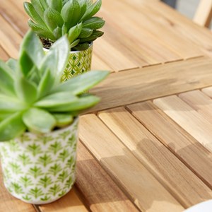 Table de jardin carrée acacia