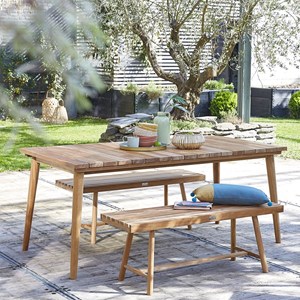Table de jardin en teck 6 à 8 places