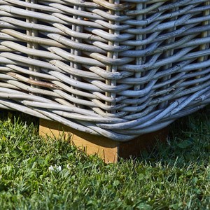 Lot 2 fauteuils de jardin kubu naturel