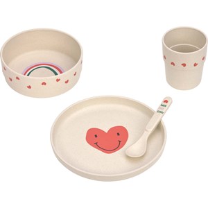 Coffret repas happy rascals coeur lavande (4 pièces)