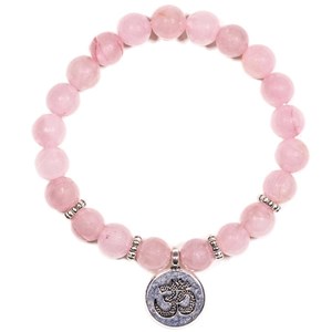 Bracelet quartz rose - om