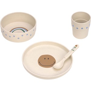 Coffret repas happy rascals smile bleu ciel (4 pièces)