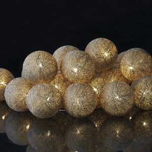 Guirlande lumineuse boule coton 20 led