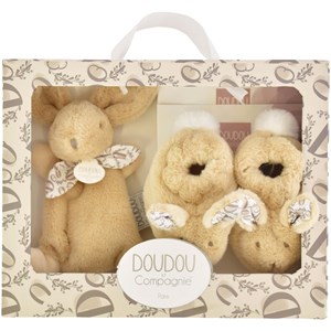 Coffret chaussons et doudou