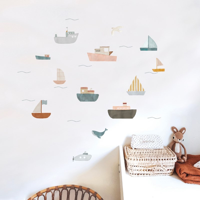 Planche sticker bateaux (35 x 45 cm)