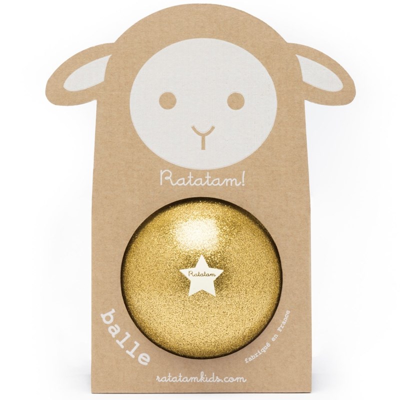 Ballon paillettes or (10 cm)
