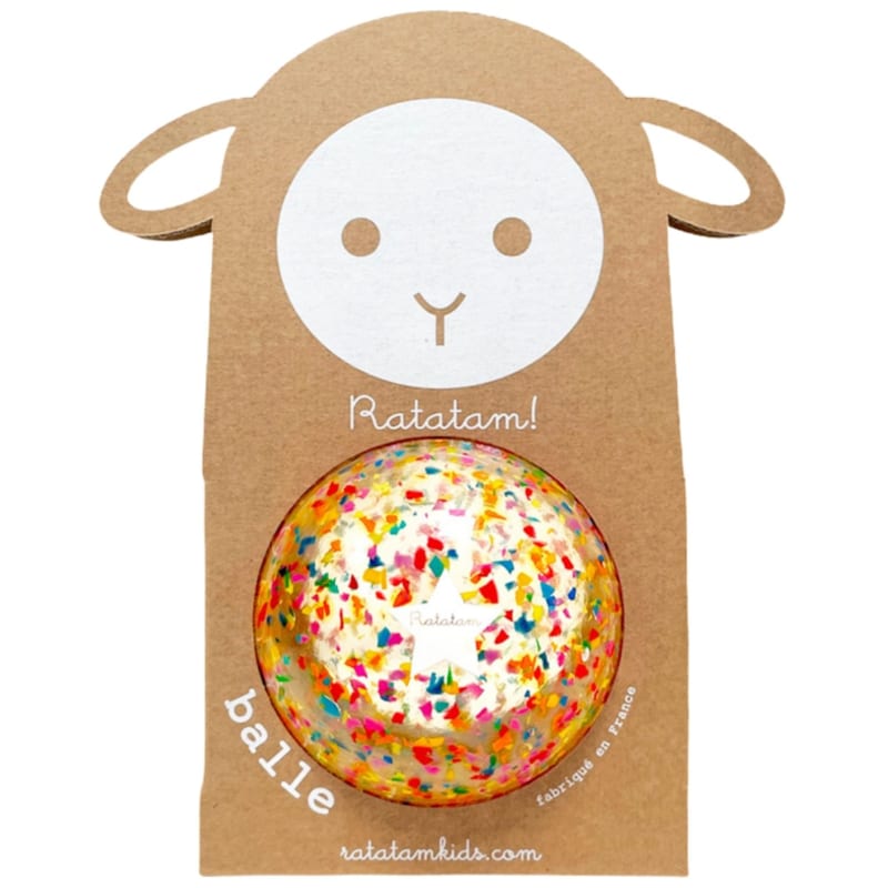 Ballon confettis multicolore (10 cm)