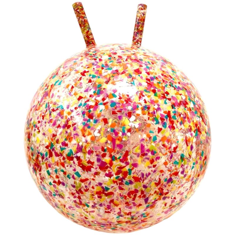 Ballon sauteur paillettes confettis