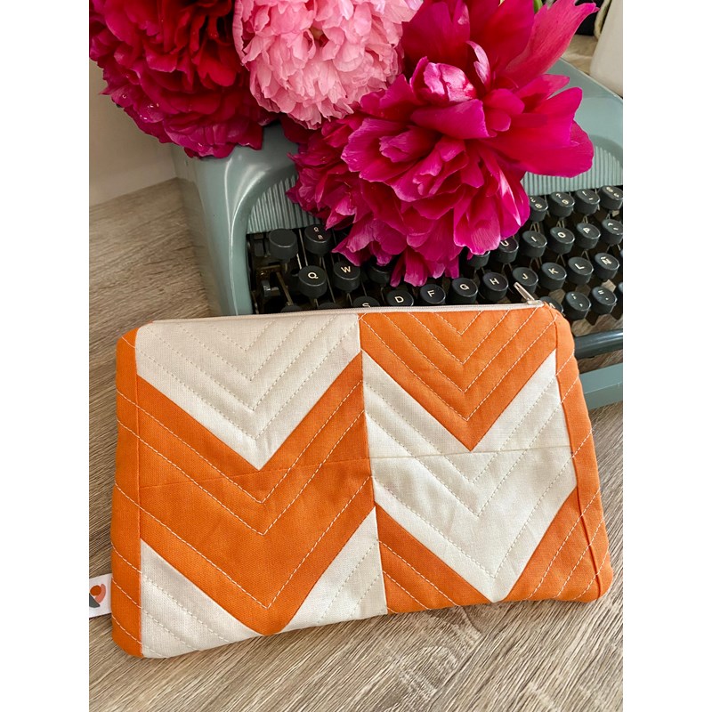 Charlie Pompon - Kit cuture quilt trousse arrow orange