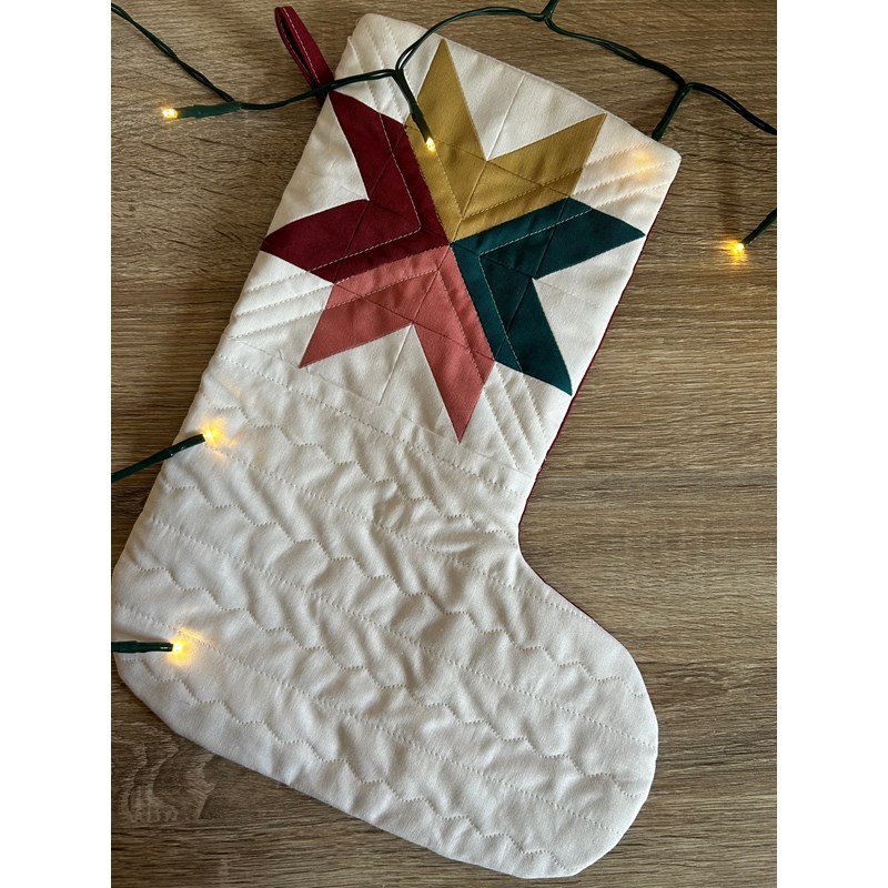 Charlie Pompon - Kit couture quilt chaussette noel etoil