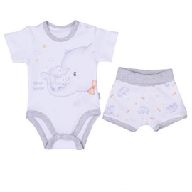 Ensemble bébé body coton bio blanc