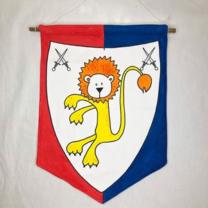 Kit - blason lion en tissu à peindre