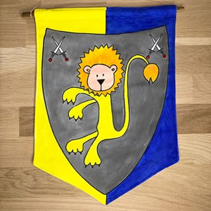 Kit - blason lion en tissu à peindre