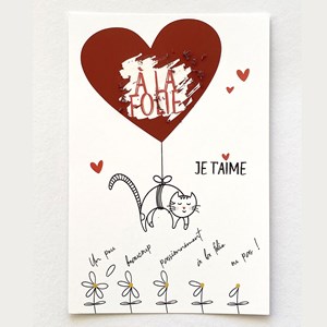 Carte postale à gratter - love