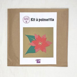 Kit - carte poinsettia à coller