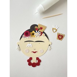 Kit - carte frida kahlo à coller