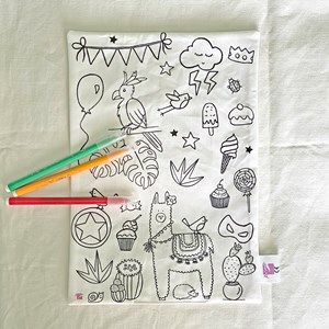 Coloriage - feuille lama&nbsp;perroquet