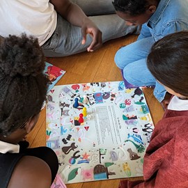 Jeu de l’oie nomade en tissu