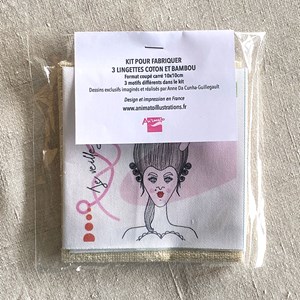 Kit 3 lingettes en tissu - à coudre