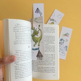 Bloc marque-pages à colorier - châteaux