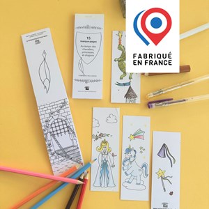 Bloc marque-pages à colorier - châteaux