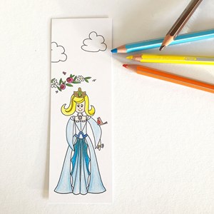 Bloc marque-pages à colorier - châteaux