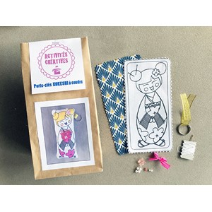 Kit - coudre son porte-clés kokeshi