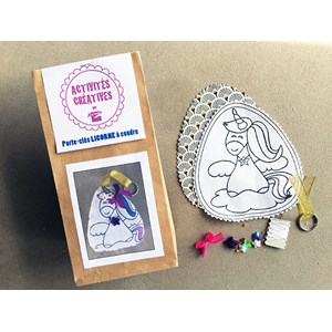 Kit - coudre son porte-clés licorne