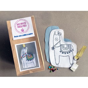 Kit - coudre son porte-clés lama