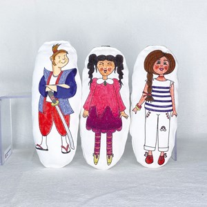 Coloriage - porte-clés tissu mila