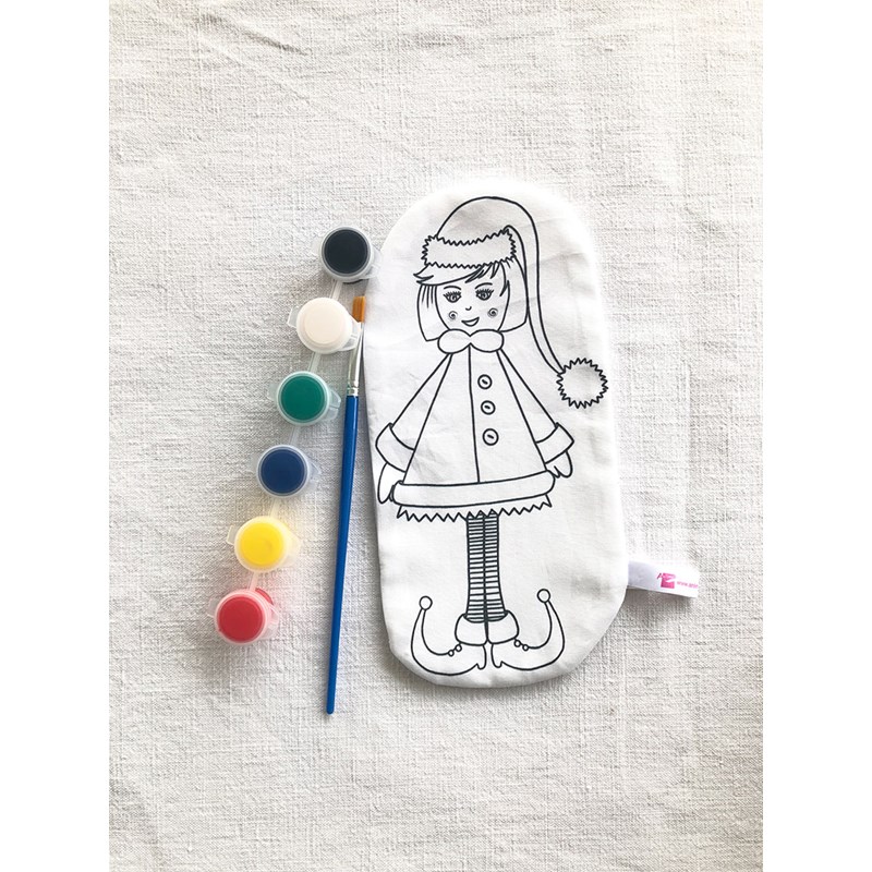 Kit créatif - poupée de noël à peindre