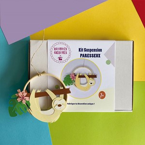 Kit papier - déco paresseux à coller