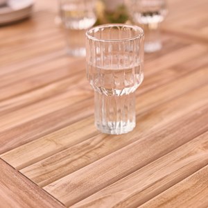 Table de jardin teck carrée 8 places