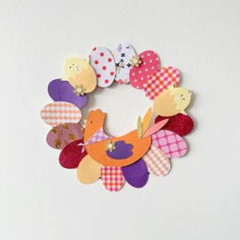 Kit papier - déco couronne à coller