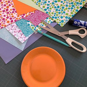 Kit papier - déco couronne à coller