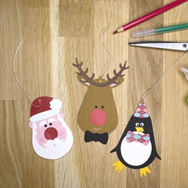 Kit papier - suspensions noël à coller