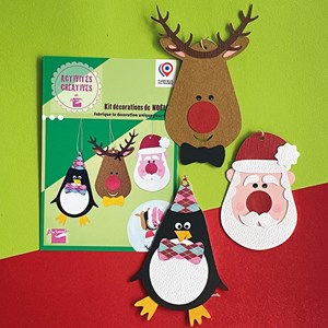 Kit papier - suspensions noël à coller