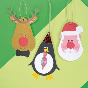 Kit papier - suspensions noël à coller