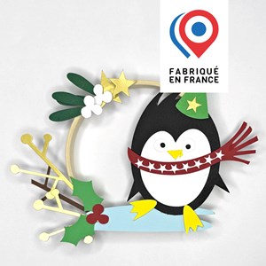 Kit papier - déco pingouin noël à coller
