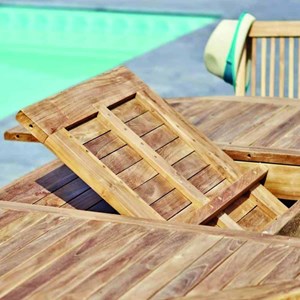 Salon de jardin en teck 8 à 10 places