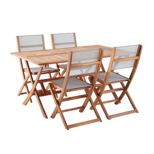 Salon de jardin acacia 4 à 6 places