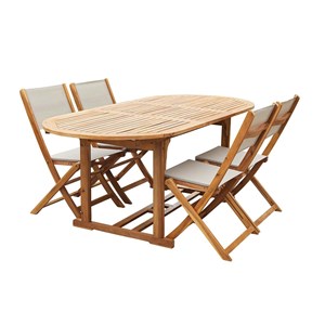 Salon de jardin acacia 4 à 8 places