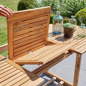 Salon de jardin acacia 4 à 8 places