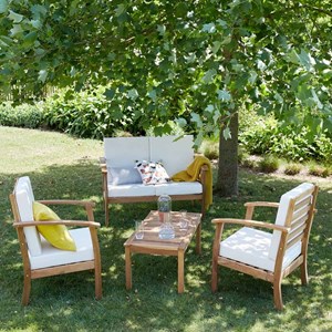Salon de jardin détente acacia 4 places