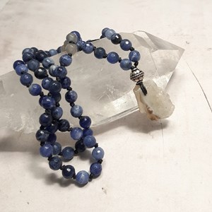 Mala en sodalite et agate 108 perles